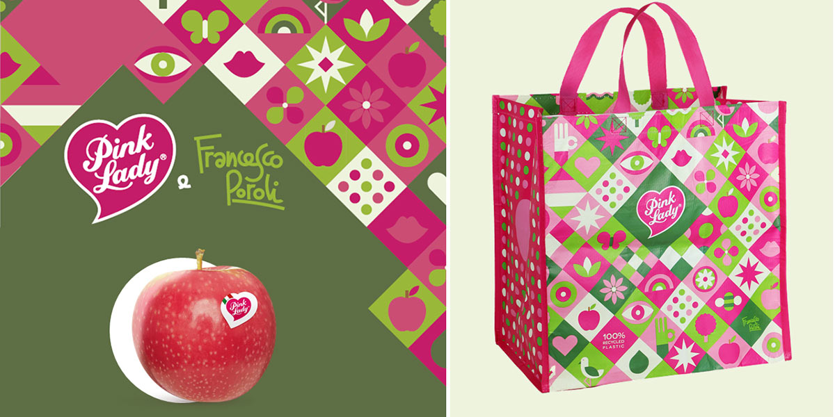 Pink Lady® e Francesco Poroli presentano la nuova shopper bag in limited edition